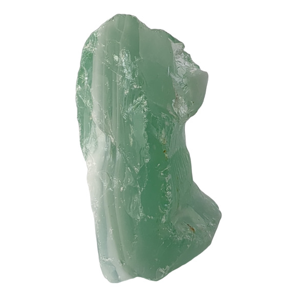 Mint Green Layered Art Glass Cullet Glowing Swirl Manganese Slag Glass  #4GL91 - Picture 3 of 8